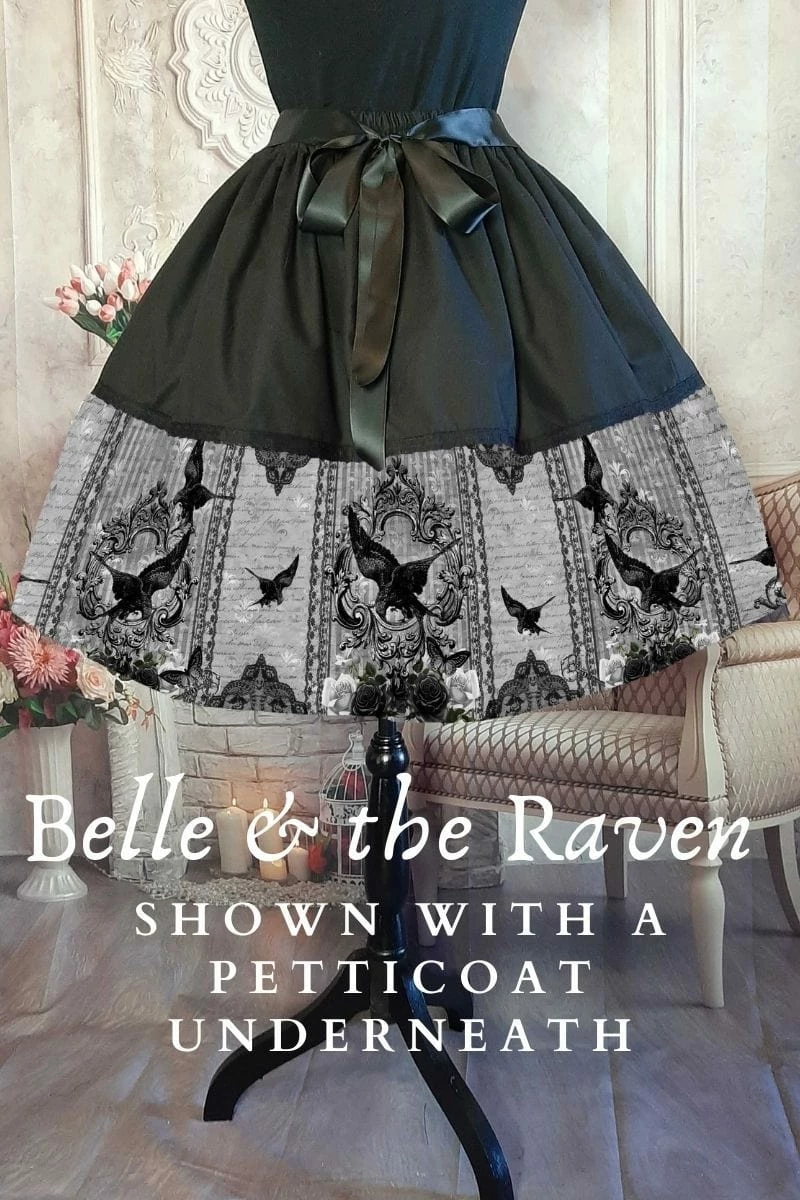 Gallery Serpentine Gothic Raven Mid Length Skirt 3 Gallery Serpentine Gothic Raven Mid Length Skirt