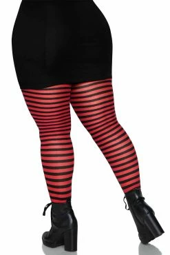 LEG AVENUE Striped Tights [Plus Size] -AKUMU INK shop 7100Q 02 011copy