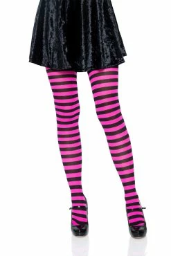 LEG AVENUE Striped Tights [Various Colors] -AKUMU INK shop 7100 01 043copy