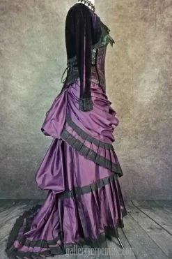 Gallery Serpentine Amethyst Victorian Skirt -AKUMU INK shop 800gothicvictoriansteampunkweddingskirt