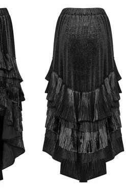 PUNK RAVE Velvet At Midnight - High-Low Skirt -AKUMU INK shop 800x1200WQ 413EsmeraldaGypsyskirt1