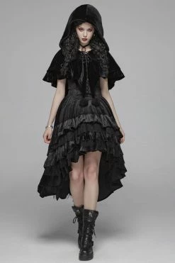 PUNK RAVE Velvet At Midnight - High-Low Skirt -AKUMU INK shop 800x1200WQ 413EsmeraldaGypsyskirt2