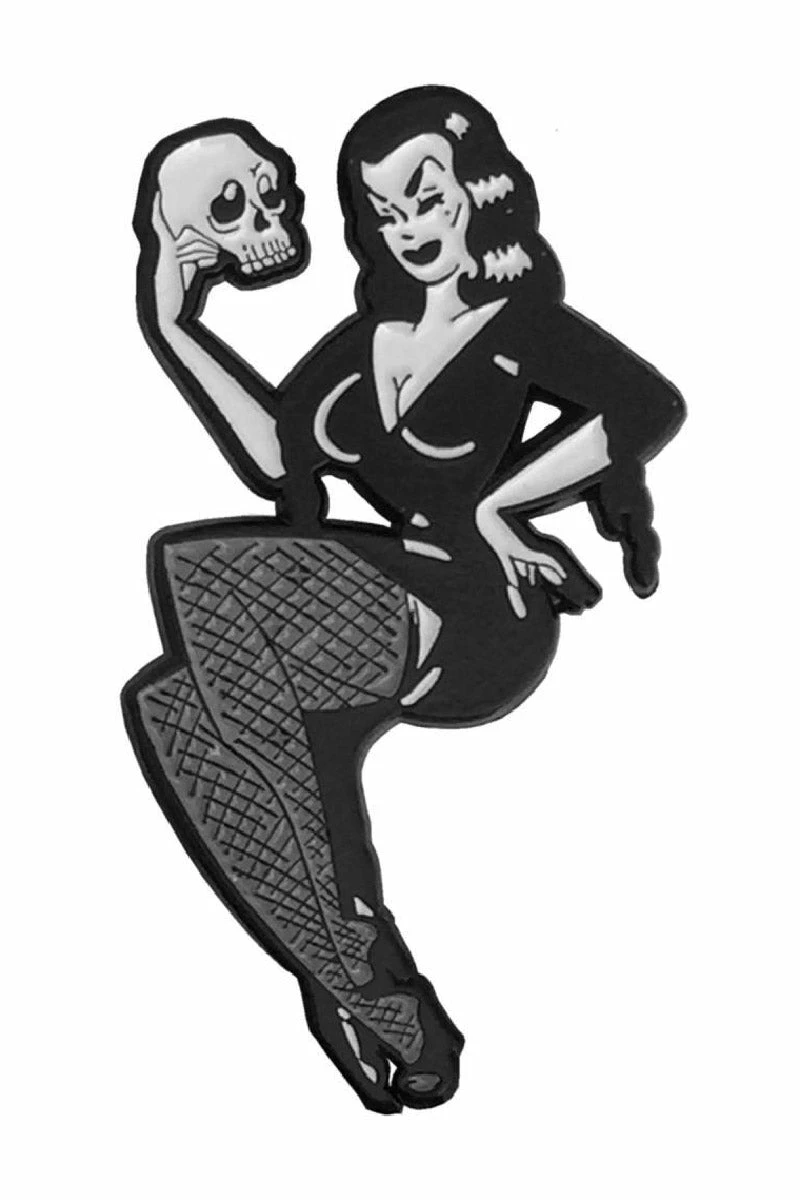 Kreepsville Vampira Skull Enamel Pin 3 Kreepsville Vampira Skull Enamel Pin