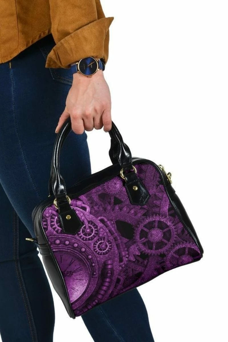 Gallery Serpentine Purple Steampunk Handbag 3 Gallery Serpentine Purple Steampunk Handbag