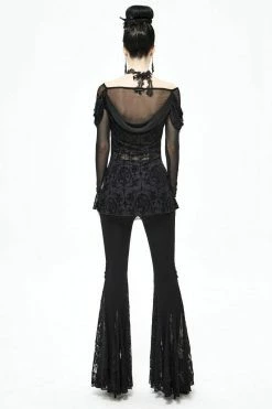 DEVIL FASHION Netherworld Draped Shoulder Top -AKUMU INK shop 909u09udeewfwfww