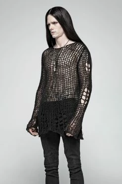 PUNK RAVE Doom Metal Shredded Top [UNISEX] -AKUMU INK shop 9deca76052