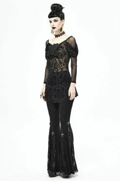 DEVIL FASHION Netherworld Draped Shoulder Top -AKUMU INK shop 9eurewhjiwejwrwe