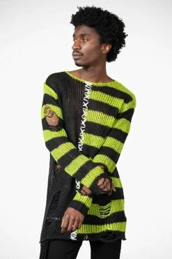 KILLSTAR Acidic Knit Sweater [Unisex] -AKUMU INK shop ACIDIC KNIT SWEATER M D x1600copy