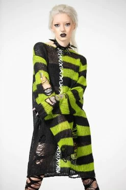 KILLSTAR Acidic Knit Sweater [Unisex] -AKUMU INK shop ACIDIC KNIT SWEATER W D x1600copy