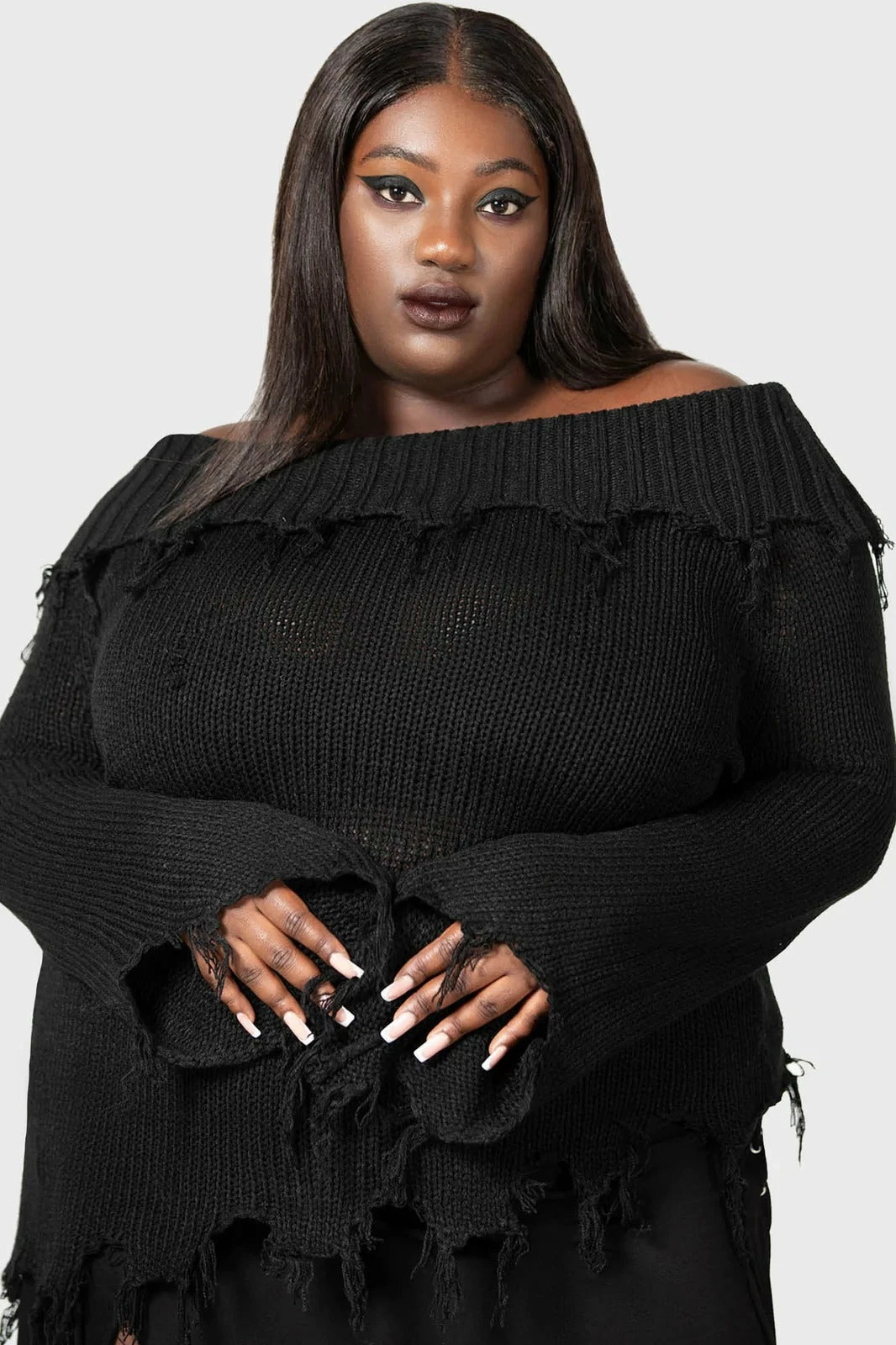 KILLSTAR Aelfwine Asymmetric Sweater 9 KILLSTAR Aelfwine Asymmetric Sweater - Image 7