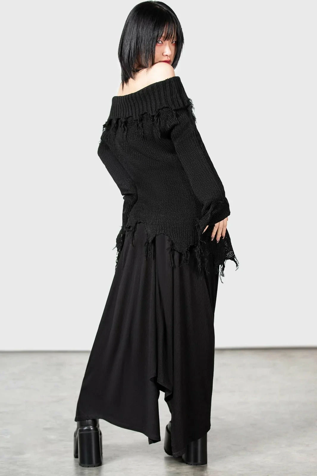 KILLSTAR Aelfwine Asymmetric Sweater 7 KILLSTAR Aelfwine Asymmetric Sweater - Image 5
