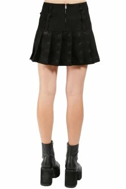 Tripp NYC Super Rocker Skirt [Black/Black] -AKUMU INK shop AF2271 BLKBLKSILVER B 1000x e613a3e6 d9f4 4167 ad38 8bf9e14fa7c8