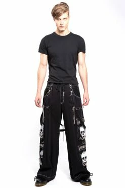 TRIPP NYC Tripp Super Skull Pants [Black/White] -AKUMU INK shop AF3770M BLKWHTSKULL FL