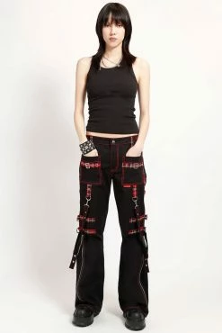 Tripp NYC Punk Rock Riveter Pants [Black/Red Plaid] -AKUMU INK shop AF4293 BLKREDPLD FULL 1000x 697a5441 6dce 4481 9a9e 6ed2878e8897