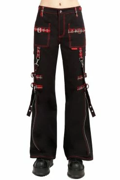 Tripp NYC Punk Rock Riveter Pants [Black/Red Plaid]
