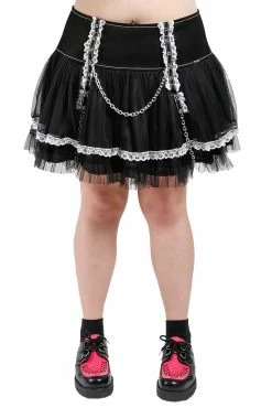 TRIPP NYC Lolita Tutu Skirt [Black/White] [Plus Size]