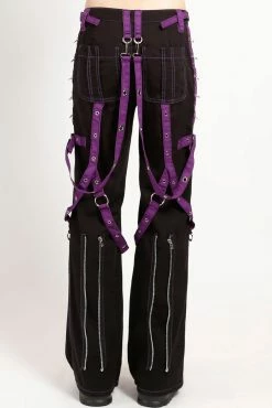 Tripp NYC Multi-Eyelet Pants [Black/Purple] -AKUMU INK shop AF4360 BLKPURP B 1000xcopy