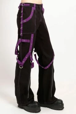 Tripp NYC Multi-Eyelet Pants [Black/Purple] -AKUMU INK shop AF4360 BLKPURP S 1000xcopy