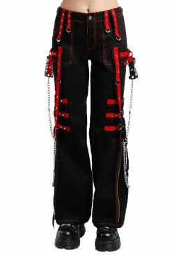 TRIPP NYC Tripp Midnight Dark Street Chain Pants [Black/Red]