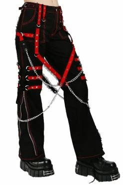 TRIPP NYC Tripp Midnight Dark Street Chain Pants [Black/Red] -AKUMU INK shop AF4423 BLKRED S 1000x 7a682dfe 725a 43da 9497 c316b39e6278
