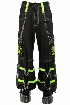 TRIPP NYC Tripp Biohazard Zip Off Pants [Black/Lime]