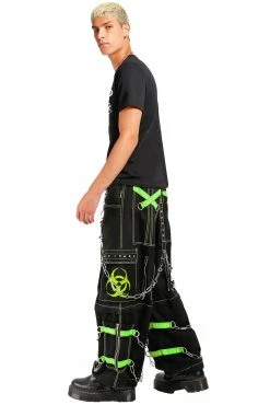 TRIPP NYC Tripp Biohazard Zip Off Pants [Black/Lime] -AKUMU INK shop AF7049M BLKLIME FULL1 1000x b30afe55 3cf5 4dd0 9b12 52021e761839