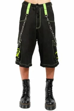 TRIPP NYC Tripp Biohazard Zip Off Pants [Black/Lime] -AKUMU INK shop AF7049M BLKLIME SHORTF1 1000x 6f04b3bd 9bc5 442e a249 ba9a4f7e2135