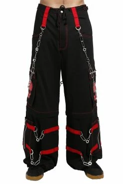 Tripp NYC Skull Bondage Pants [Black/Red]