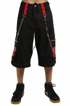 Tripp NYC Skull Bondage Pants [Black/Red] -AKUMU INK shop AF7049M BLKRED SHORT 1000x f0aba3f0 17b4 44b2 8ee7 fa0ef453db05
