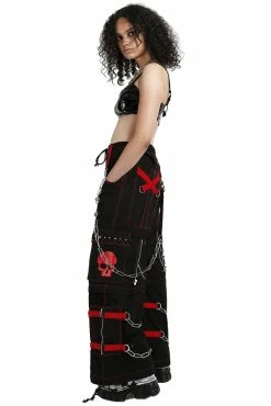 Tripp NYC Skull Bondage Pants [Black/Red] -AKUMU INK shop AF7049W REDBLK FULL 1000x c0122ff5 6584 492b 859d 6a8a5fe7ad87