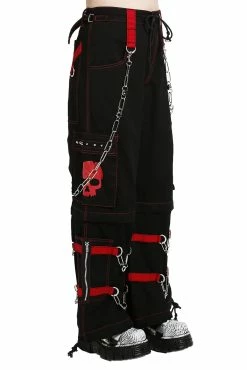 Tripp NYC Skull Bondage Pants [Black/Red] -AKUMU INK shop AF7049W REDBLK S 1000x c41b76f2 2d67 46f3 b646 5739e752554e