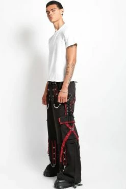 Tripp NYC Peep Dark Street Pants [BLACK/RED] -AKUMU INK shop AF7123M BLREDGING FULL 1000x 6996602b 0148 4e69 b6dc d16ca517e699