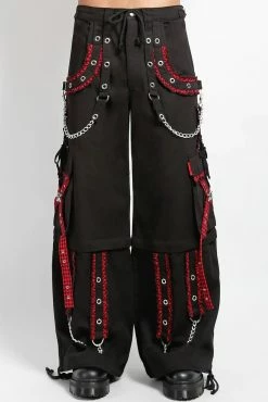 Tripp NYC Peep Dark Street Pants [BLACK/RED]