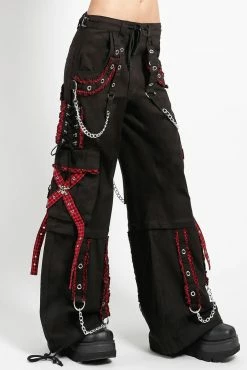 Tripp NYC Peep Dark Street Pants [BLACK/RED] -AKUMU INK shop AF7123 BLKRED S 1000x bd25d695 7186 4e95 b870 18dcb705b5b1