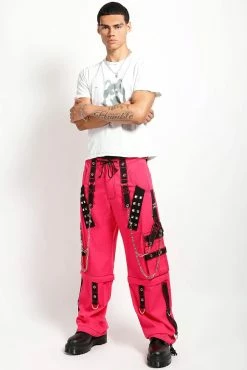 Tripp NYC Dark Cuff Pants [Pink/Black] -AKUMU INK shop AF7240M PINK FULL GUY 1000x 0b20e1ce f1b1 440d bbe3 ebc013a9862d