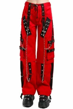 TRIPP NYC Tripp Dark Cuff Pants [Red] -AKUMU INK shop AF7240 RED F
