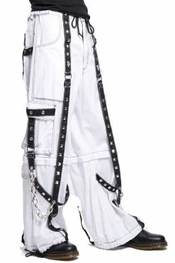 TRIPP NYC Tripp Pyramid Stud Pants [White] -AKUMU INK shop AF7383M WHTBLK S 1622x 86357e8a 518a 4779 a340 49c44823a2fa