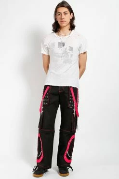 TRIPP NYC Tripp Step Chain Pants [Black/Pink] -AKUMU INK shop AF7713M BLKPINK FULL