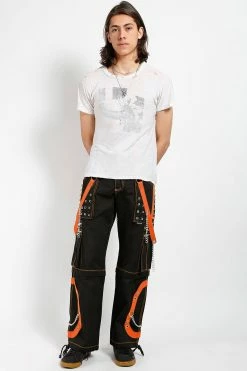 TRIPP NYC Tripp Step Chain Pants [Black/Orange] -AKUMU INK shop AF7713M BLKPORG FULL 1000x 68de7c40 6e82 455f 8c9c 77c386794756