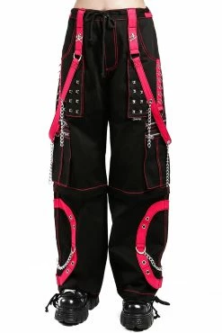 TRIPP NYC Tripp Step Chain Pants [Black/Pink] -AKUMU INK shop AF7713 BLKPINK F