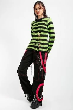 TRIPP NYC Tripp Step Chain Pants [Black/Pink] -AKUMU INK shop AF7713 BLKPINK FULL