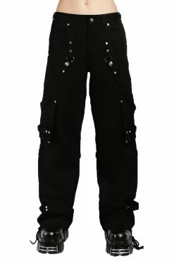 TRIPP NYC Tripp Zip Off Crush Pants [Black/Black] -AKUMU INK shop AF866 BLK F 1000x 9f19a827 149c 405e 94e0 e38957223e2f