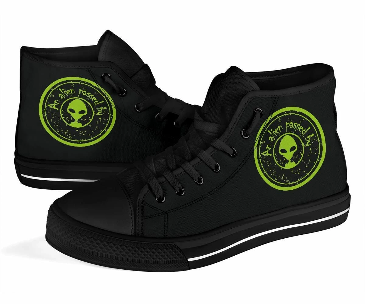 Gallery Serpentine Green Alien, Men's Hi Tops, FREE Shipping 4 Gallery Serpentine Green Alien, Men's Hi Tops, FREE Shipping - Image 2