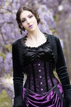 Gallery Serpentine Majestica Black Velvet Bolero Shrug -AKUMU INK shop AleseWatsonFlorenciaamethystcorsetbustlegownsetub2 62b22c31 8fe6 4f07 bde7 73f54ecf3d8d