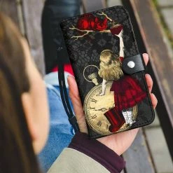 Gallery Serpentine Alice In Wonderland Phone Wallet -AKUMU INK shop AliceinWonderlandRedGoldPW833