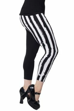Kreepsville Strange & Unusual Stripe Capri Leggings -AKUMU INK shop Artboard1