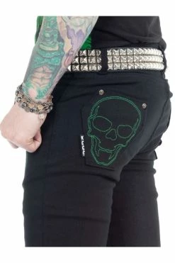 Kreepsville Skeleton Jeans [Unisex] [Green Bone] -AKUMU INK shop BACK da8c1737 daa3 433a 8838 61c71c18e013