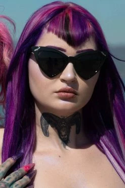 KILLSTAR Bat An Eye Sunglasses [GLITTER] -AKUMU INK shop BAT AN EYE SUNGLASSES GLITTER CC x1600copy