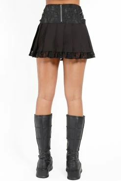 Tripp NYC Enchanted Pleated Skirt [Black/Black] -AKUMU INK shop BC4129 BLKBLK B 1000x 2dd1922e 52ef 4d48 b82a 585656cdf506