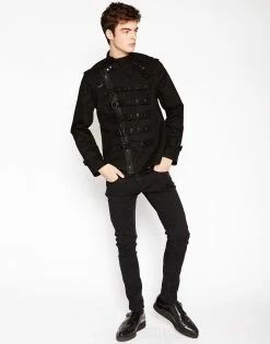 TRIPP NYC Tripp Zip-Off Sleeve Bondage Jacket / Vest 15 TRIPP NYC Tripp Zip-Off Sleeve Bondage Jacket / Vest -AKUMU INK shop BD7286M BLK FL